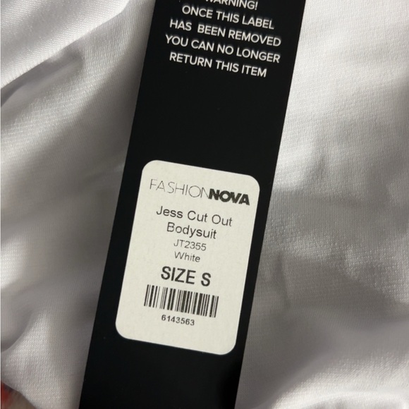 Jess Cut Out Bodysuit White - Picture 5 of 5